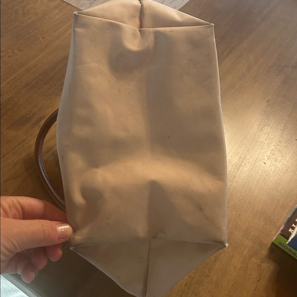 Longchamp Cream and Brown Tote Bag - Picture 4 of 7